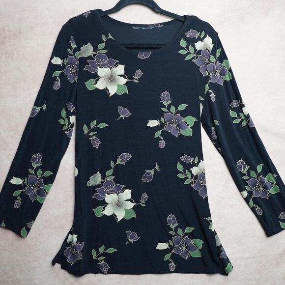 American Vintage Tops - Vintage 90s Floral Long Sleeve Top Medium